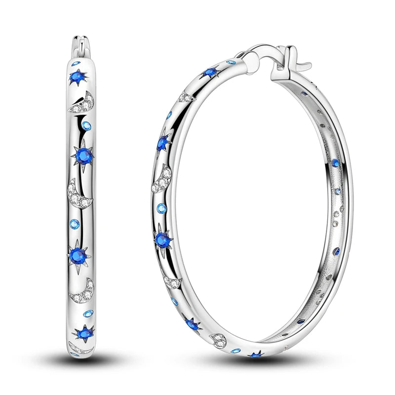 2024 neue 925 Sterling Silber Hoop Ohrringe Blumen Zirkon Ohrringe Stud Für Frau Feine Geburtstag Hochzeit Partei Schmuck Geschenke