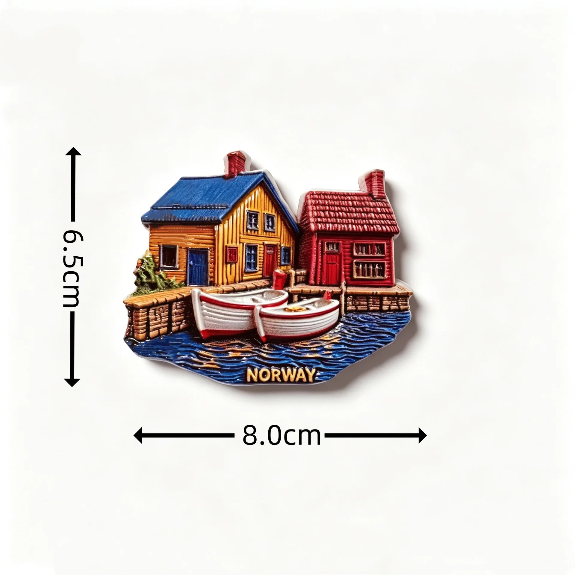 Norway Lofoten Fisherman Cabin 3D Resin Fridge Magnet, Travel Souvenir, Home Kitchen Decor, Collection Magnet Gift