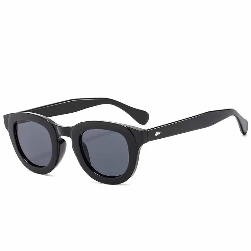 Neue Marke Sonnenbrille Nieten Oval Rahmen Dicken Rahmen Persönlichkeit Mode Multi Farbe Sonnenbrille Klassische Retro Stil Trendy Weibliche