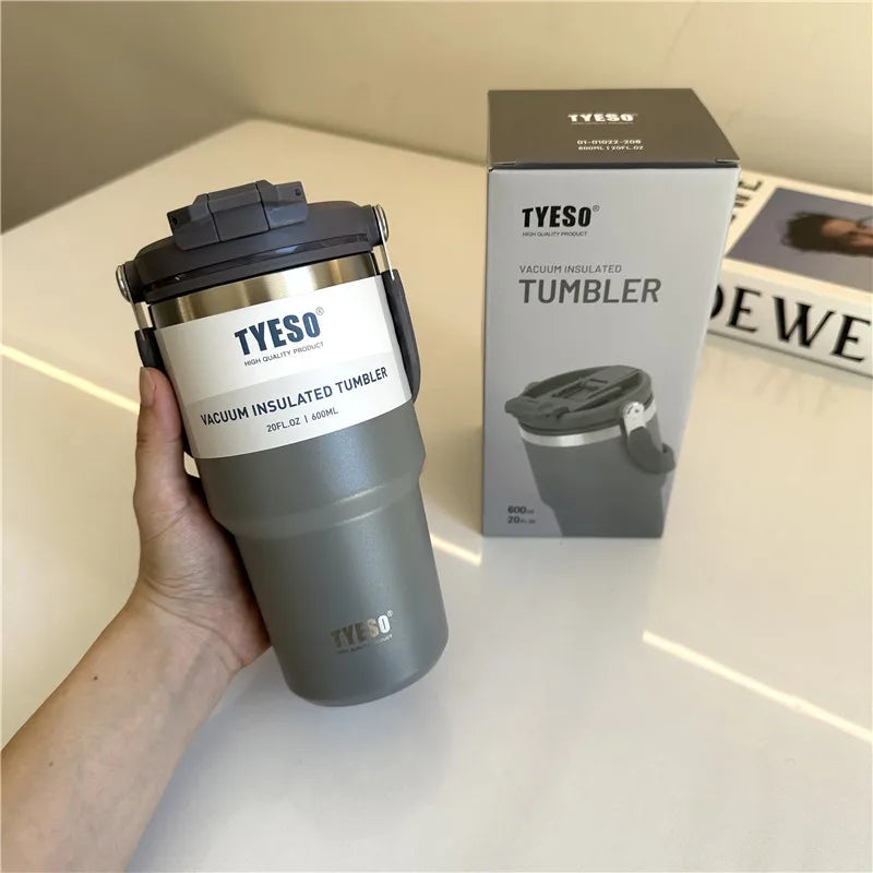 Tyeso Stainless Steel Coffee Cup Cold And Hot Double-layer Insulated Cup Tumbler Thermo Water Bottle Car Travel Mug Vacuum Cup - Madeinsea©