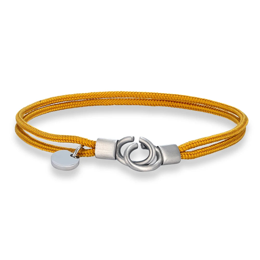 MKENDN Minimalist Style Custom Name Engrave Logo Id Bracelets Couple Handcuffs Cord Bracelet  Menottes Bijoux Gifts