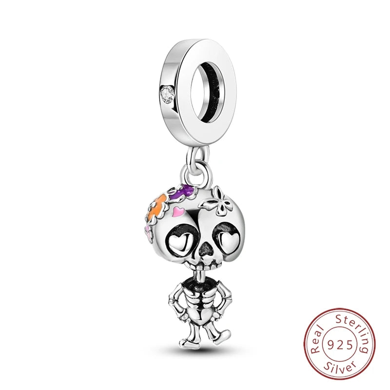 Halloween 925 Sterling Silver Design Charms Beads Pendants Suitable for Original Bracelet DIY Exquisite Making Jewelry