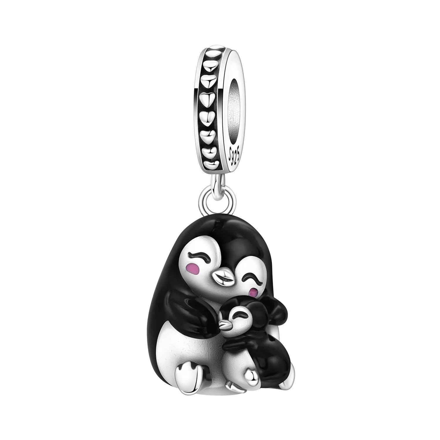 PANPOKI 925 Sterling Silver Cute Panda Animals Beads Original Pendants Bracelet Charm Jewelry Party DIY Trendy Gifts