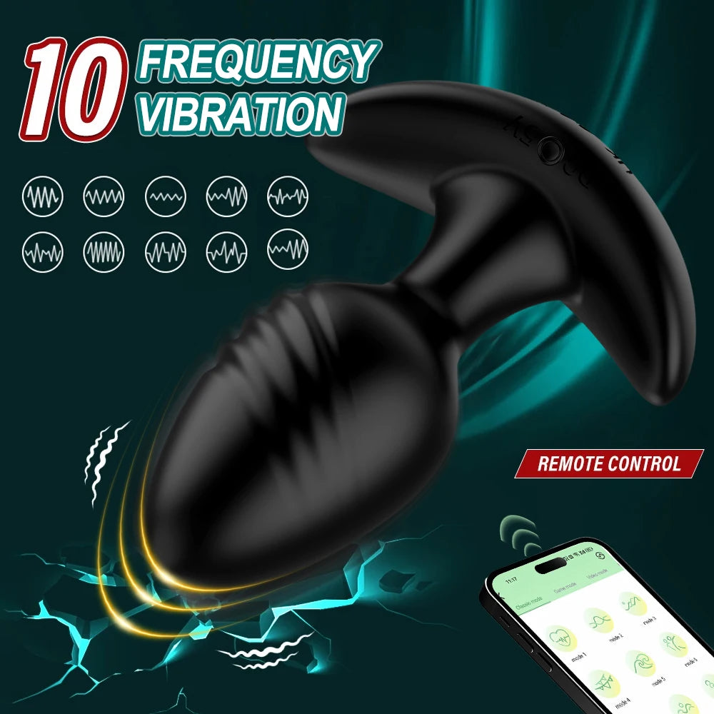 APP Wireless Control Anal Vibrator Butt Plug Men Prostate Massager Stimulator Female Masturbator Adult Sex Toys for Women Gay