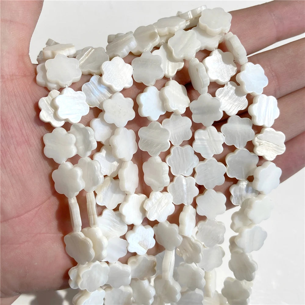 100% Natural Shell Beads White Mother Of Pearl Heart Oval Star Butterfly Irregular Shape Charms Bead For Jewelry Making DIY 15"