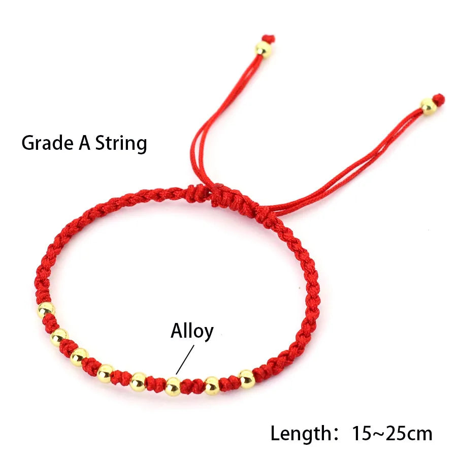 Handcrafted Lucky Red Thread Bracelet For Women Adjustable Casual String Macrame Braslet Pulsera Cuerda Best Gift For Girlfriend