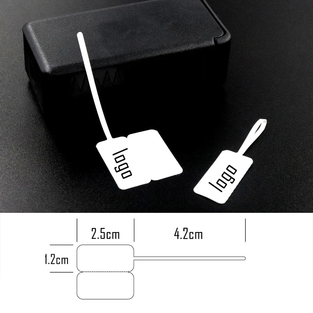 100pcs Square Head Bracelet Ring Logo Lable Custom Price Tag For Jewelry Display Making Packaging Accessories Finding Wholesale