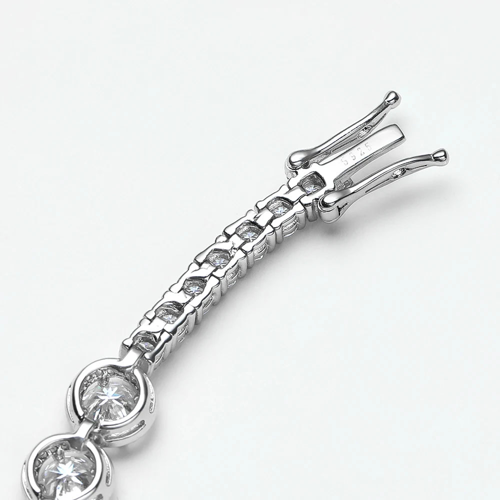 Serenity 6.5mm D Color Moissanite Tennis Bracelet For Women Gift S925 Sterling Silver Sparkling Lab Diamond Hand Chain Jewelry - Madeinsea©
