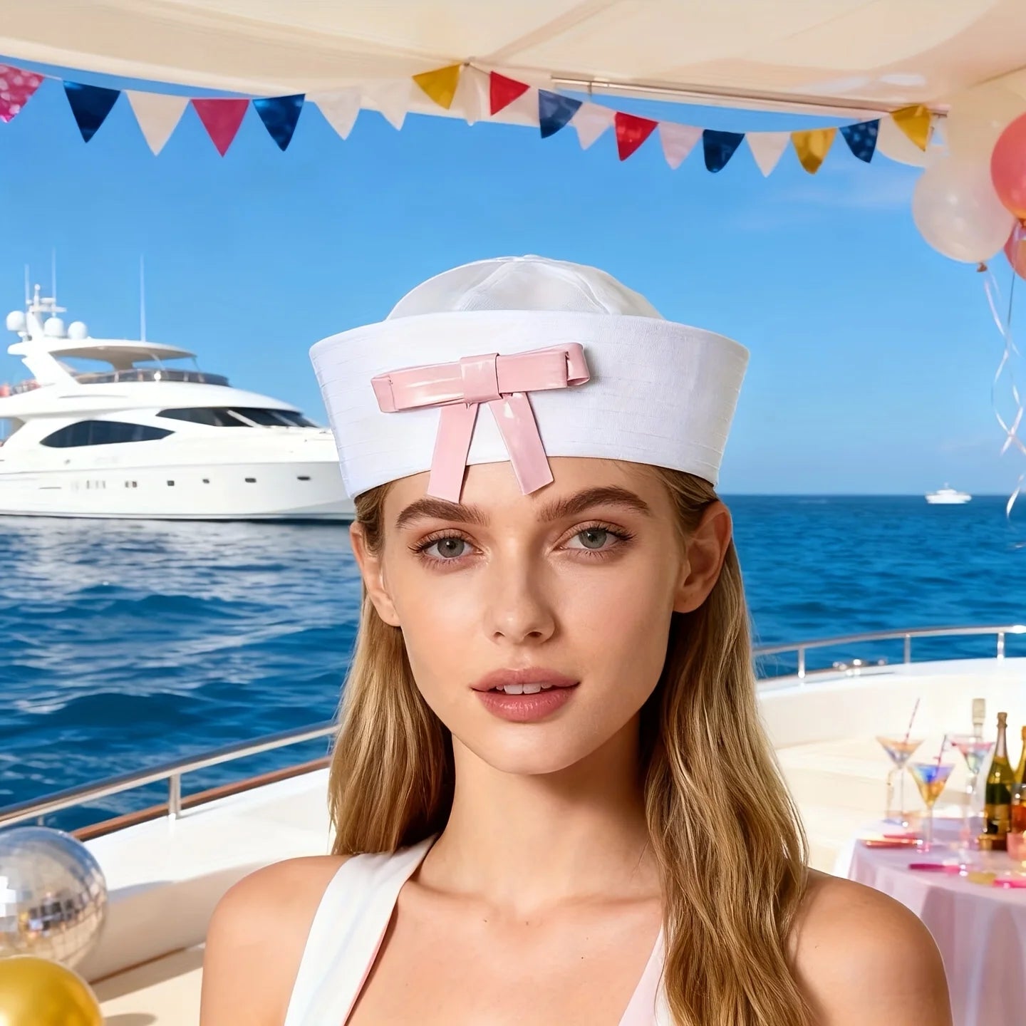 Burning Man printed embroidery adjustable navy cap Sailing cap Adult nautical cap Marine cap Cruise party Navy party Hat