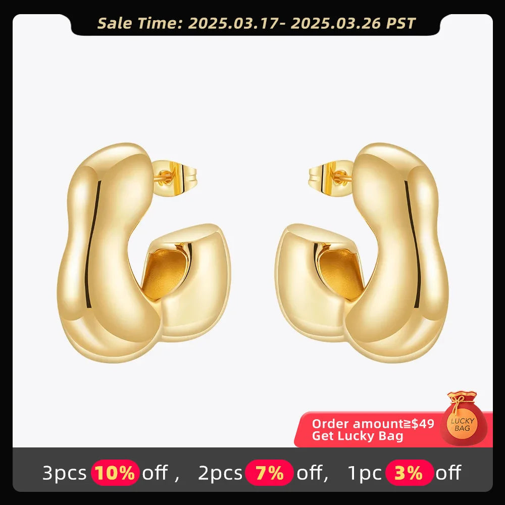 ENFASHION Aretes Cloud Stud Earrings For Women's 18K Gold Plated In Earings Fashion Hight Street Jewelry Gift Dailywear E241647