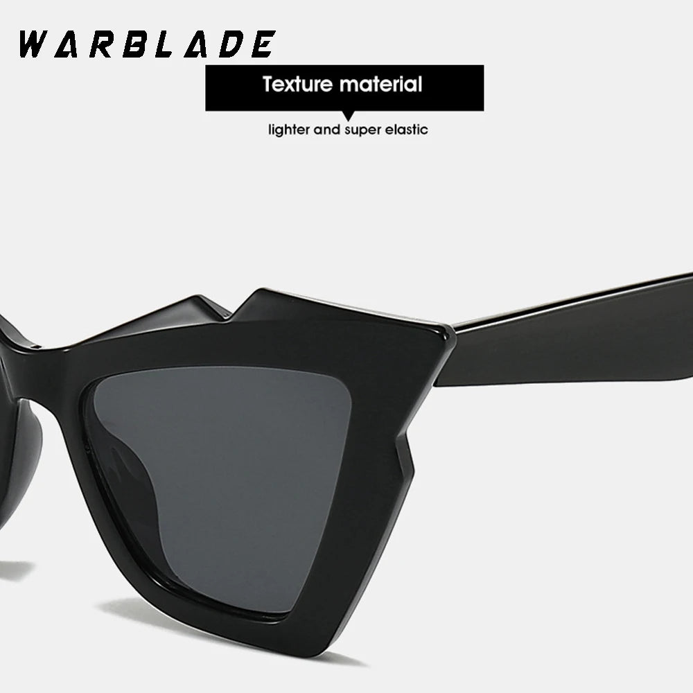 Oversized Cat Eye Sunglasses Women Big Frame New Luxury Brand Fashion Y2K Punk Sun Glasses For Ladies Retro Trendy Eyewear UV400