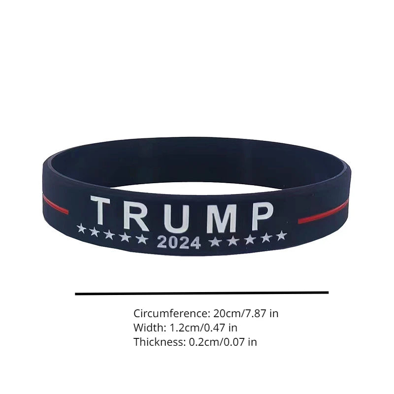 6pcs Donald Trump 2024 Silicone Bracelets