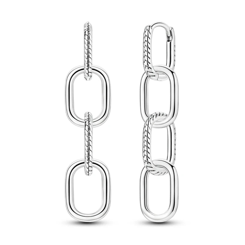 Hoop Earring 2024 New 925 Sterling Silver Earring Women Drop Earring For Wedding Engagement Birthday Party Fashion Jewelry Gift