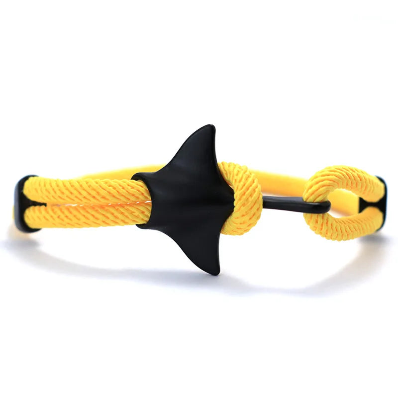 Men Devilfish Bracelet Adjustable Marine Animal Hand Rope Beach Surf Long Rope Manta Braclet Wristlet Jewelry Pulseira