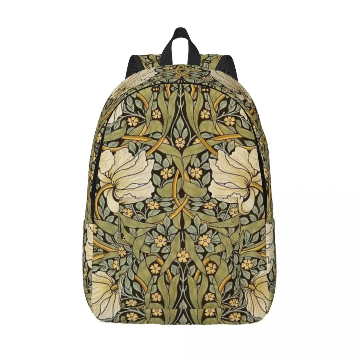 William Morris Art Canvas Backpacks for Women College School Students Bookbag Fits 15 Inch Laptop Floral Textile Pattern Bags