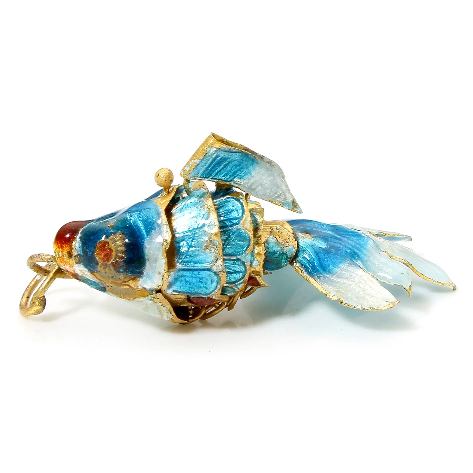 DoreenBeads, 1 pièce, pendentif en laiton 3D en forme de poisson, animal mobile, océan, couleur or, pour collier, fabrication de bijoux DIY, 4,8 cm x 2,4 cm