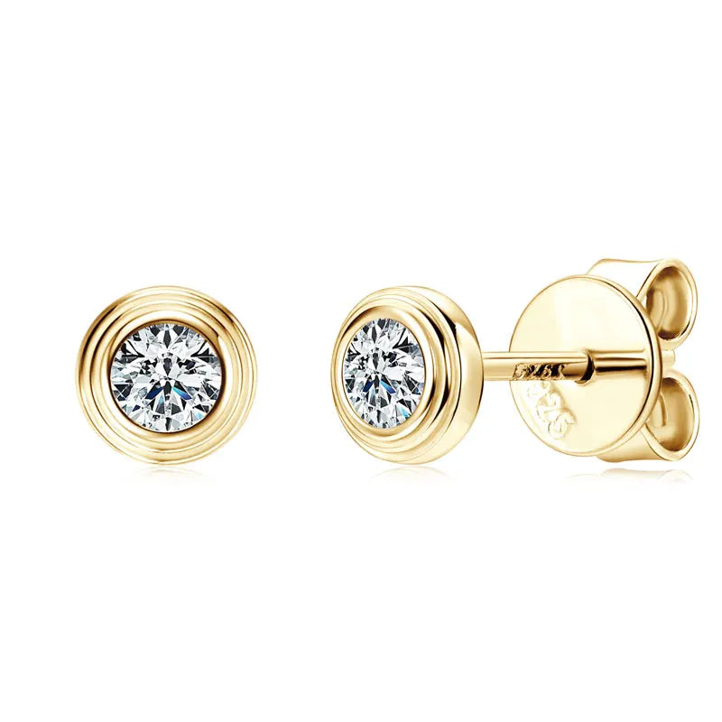 Round 3mm D Color Moissanite Stud Earring 925 Sterling Silver Small Earrings for Women Piercing Pendientes Minimalist Jewelry - Madeinsea©