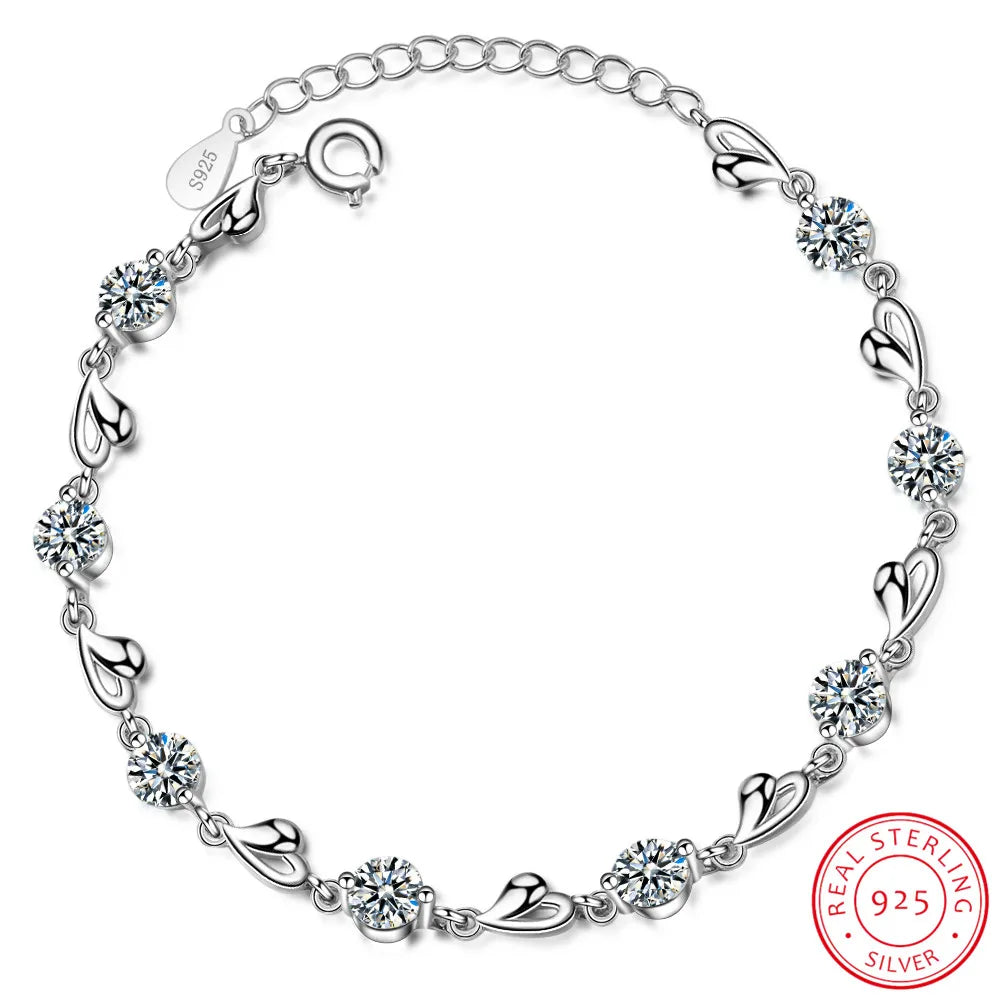 D VVS1 All Moissanite Heart Bracelet Necklace 925 Sterling Silver Prom Party Fine Jewelry with GRA Bracelets for Women