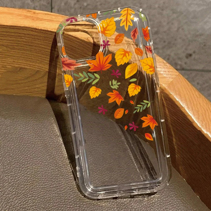 Warm Autumn Leaf Pattern Phone Case For Xiaomi Redmi Note 13 12 12S 11 11S 10 10S Pro Plus 5G Redmi 13C 4G Silicone Clear Cover