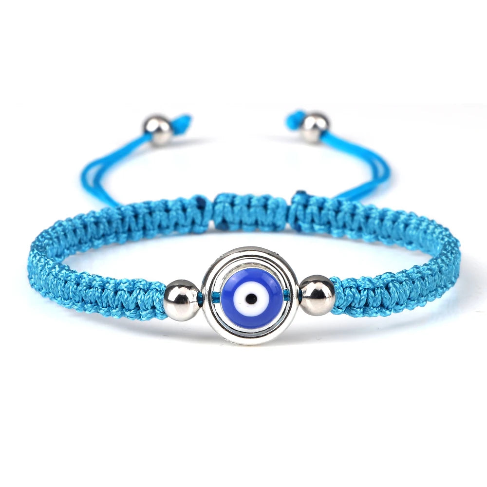 Classic Blue Turkish Evil Eyes Bracelets for Women Hand of Fatima Lucky Red Braided Rope Chain Bracelets Female Handmade Jewelry