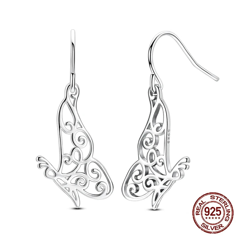 New Style 925 Sterling Silver Gemstone Lucky Four Leaf Clover Earrings Eardrop Simple Fine Jewelry Women Fashion Party Gift