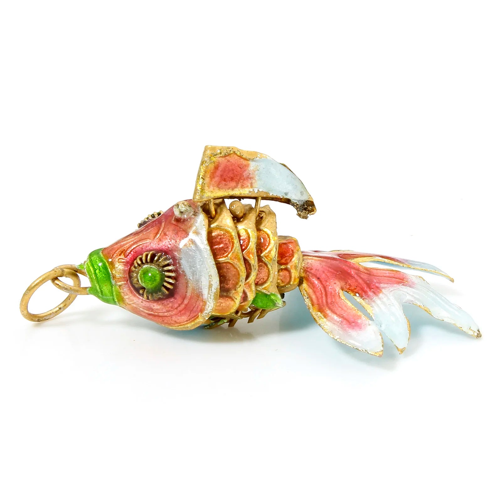 DoreenBeads, 1 pièce, pendentif en laiton 3D en forme de poisson, animal mobile, océan, couleur or, pour collier, fabrication de bijoux DIY, 4,8 cm x 2,4 cm