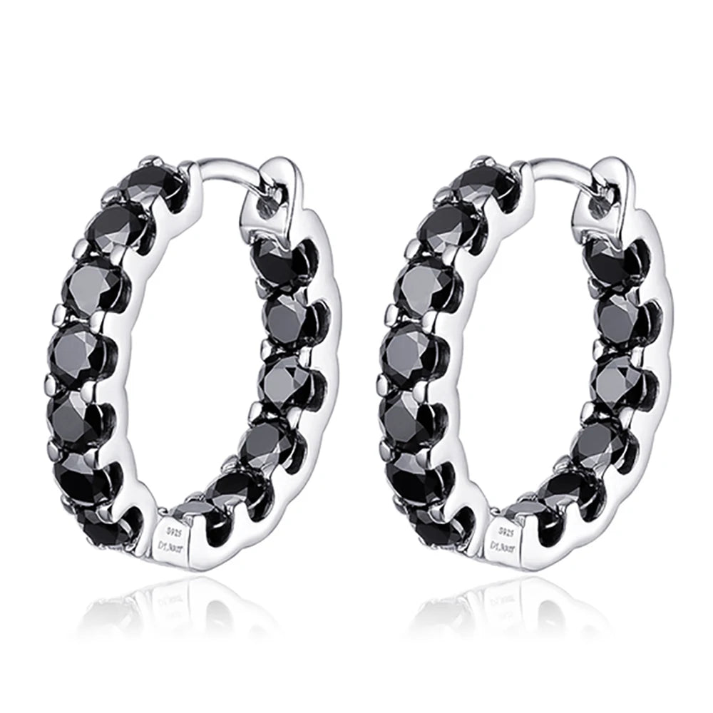 Serenity 2.6ct Rose Gold Moissanite Earrings Women Wedding Gift S925 Sterling Silver Lab Diamond Hoop Earrings Jewelry Wholesale - Madeinsea©