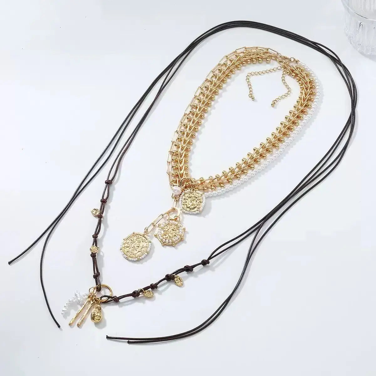 ZAA Multi-layer Animal Corner Pendant Geometric Women's Necklace