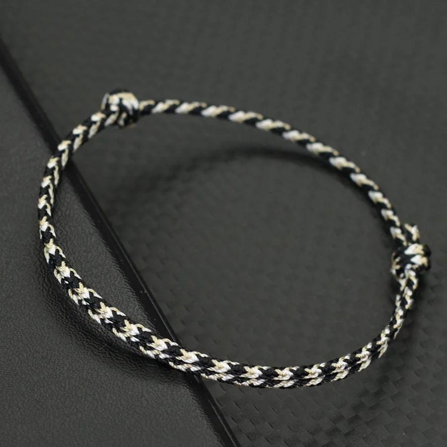 4 Colors Lucky Rope Bracelet For Men Grade A 2mm Thin String Charm Braslet Handmade Adjustable Friendship Braclet Boyfriend Gift