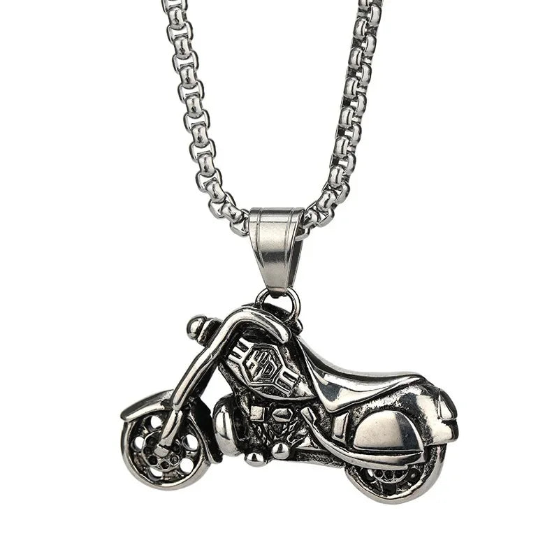 Men's Titanium Steel Hip Hop Punk Trendy Necklace Stainless Steel Sweater Chain Sweatshirt Chain Wholesale Cross-Border