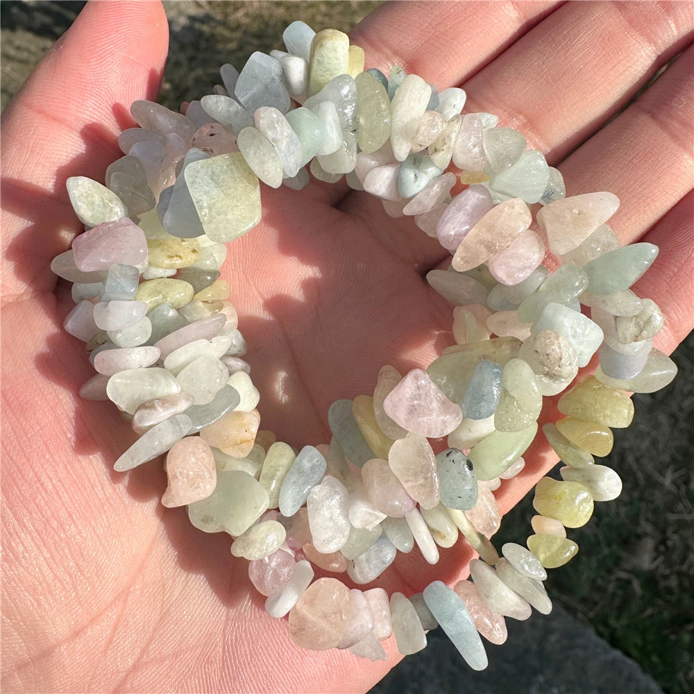 5-8mm Natural Blue Moonstone Beads White Cat Eye Crystals Opal Stone Loose Bead For Jewelry Making DIY Necklace Bracelet Rings