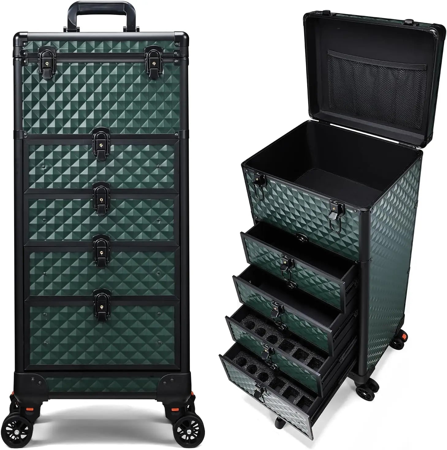 NEW Salon Cart with 3 Drawers,Nail Trolley Cart &Wheels Salon Station Rolling Makeup Train Case Cosmetology Case Organizer Cases - Madeinsea©