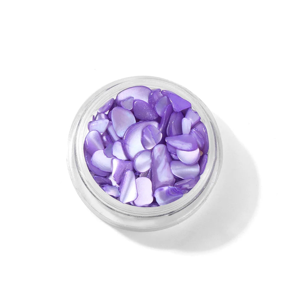 Unregelmäßige Abalone-Fragmente, Splitter, Kiesel, Muschelglitzerflocken für Nagelkunstdekoration, DIY-Charm-Maniküre-Accessoires