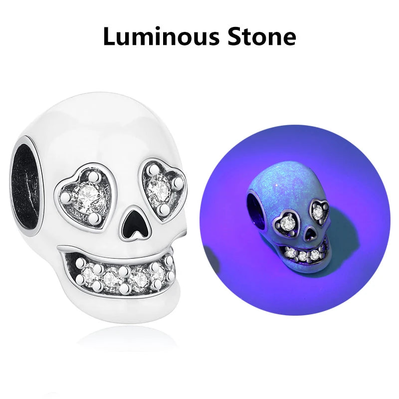 Original 925 Sterling Silver Charms Beads Wizard Hat Dragon Charm Halloween Fit Brand Bracelets Necklaces Women DIY Jewelry