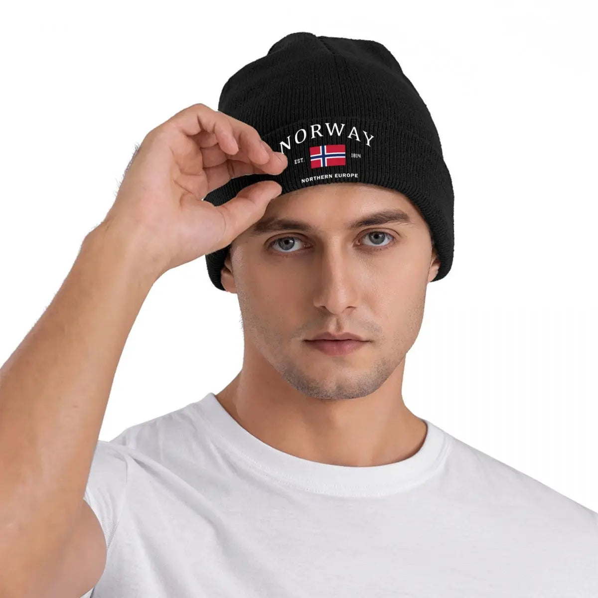 Norway Flag Skullies Beanies Caps Unisex Winter Warm Knitting Hat Women Men Street Adult Norwegian Patriotic Pride Bonnet Hats