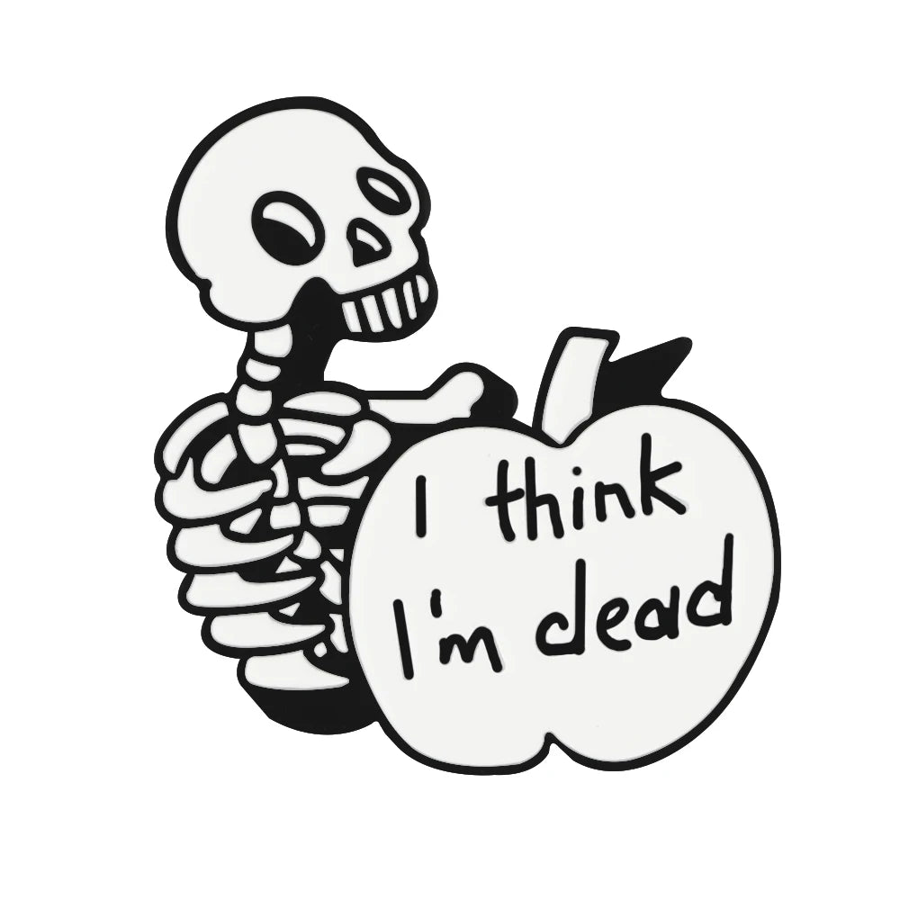 More Styles Halloween Day Punk Skeleton Enamel Pin Women Men Rose Flower Skull Brooches Metal Jean Coat Lapel Pin Badge Jewelry