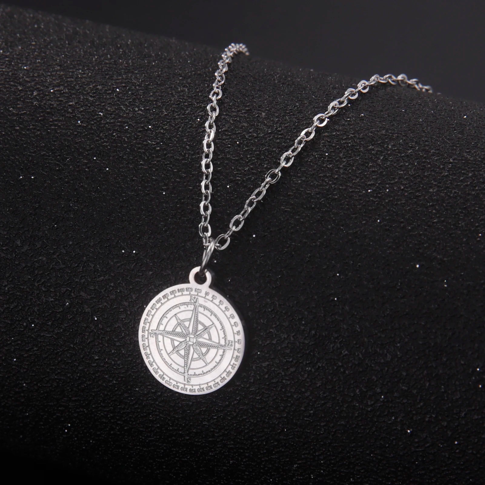 Stainless Steel Compass Pendant Necklace - Madeinsea©