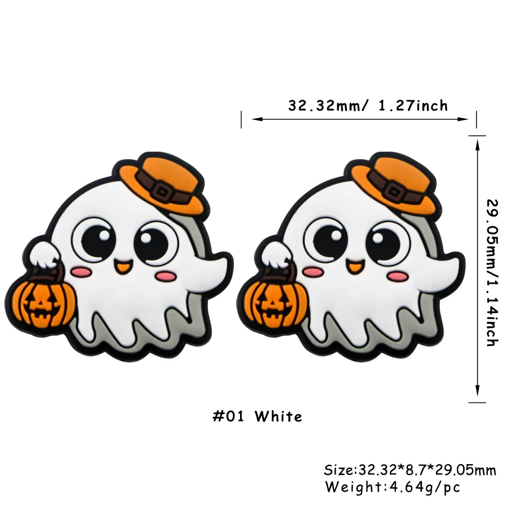 Lot de 5 ou 10 perles en silicone stéréoscopiques en forme de pingouin et de singe pour la fabrication de porte-clés et de bracelets faits à la main