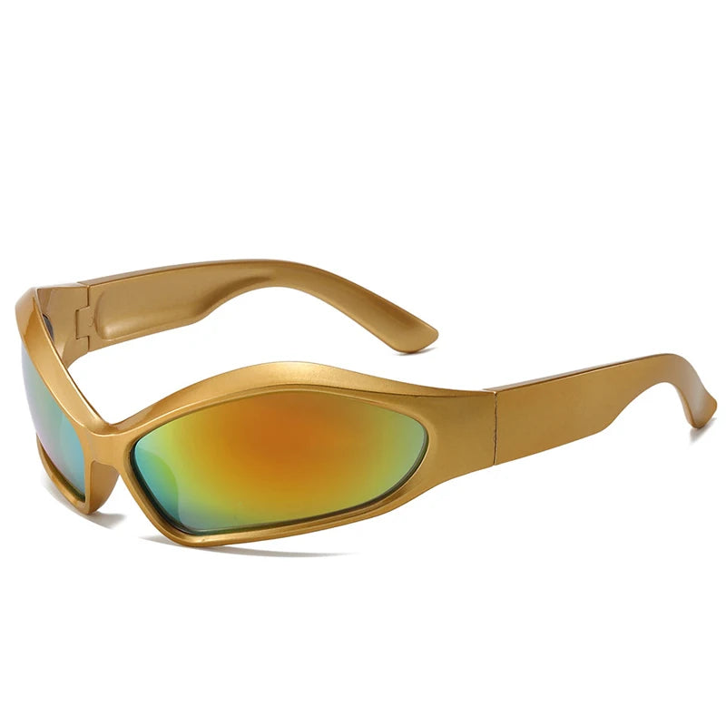 2025 New Men's Y2K Punk Sunglasses Outdoor Cycling Sports Sun Glasses Women Vintage Shades Trendy Goggle Eyewear 2000S Aesthetic