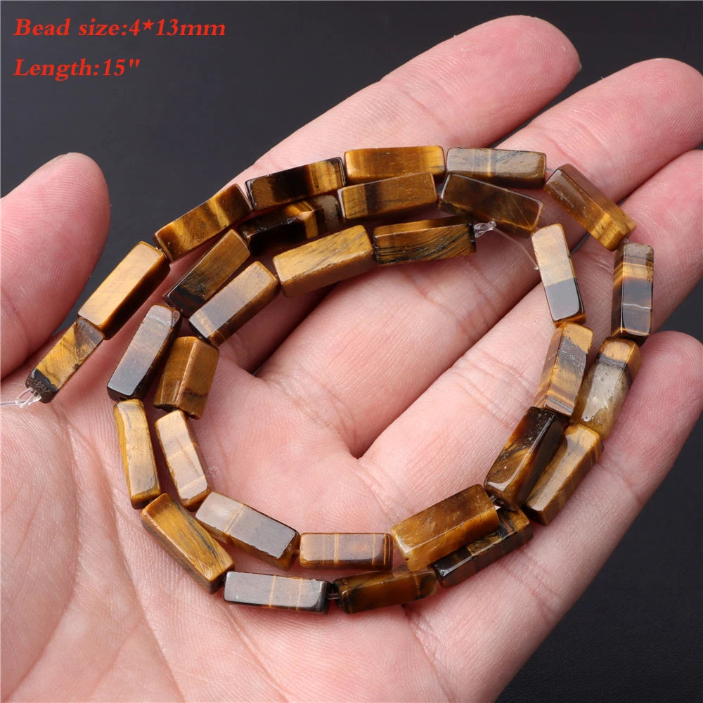 45 Kind Tiger Eye Stone Bead Natural Yellow Cabochon Round Faceted Square Loose Beads Fit Fashion Jewelry Making Handmade Supply