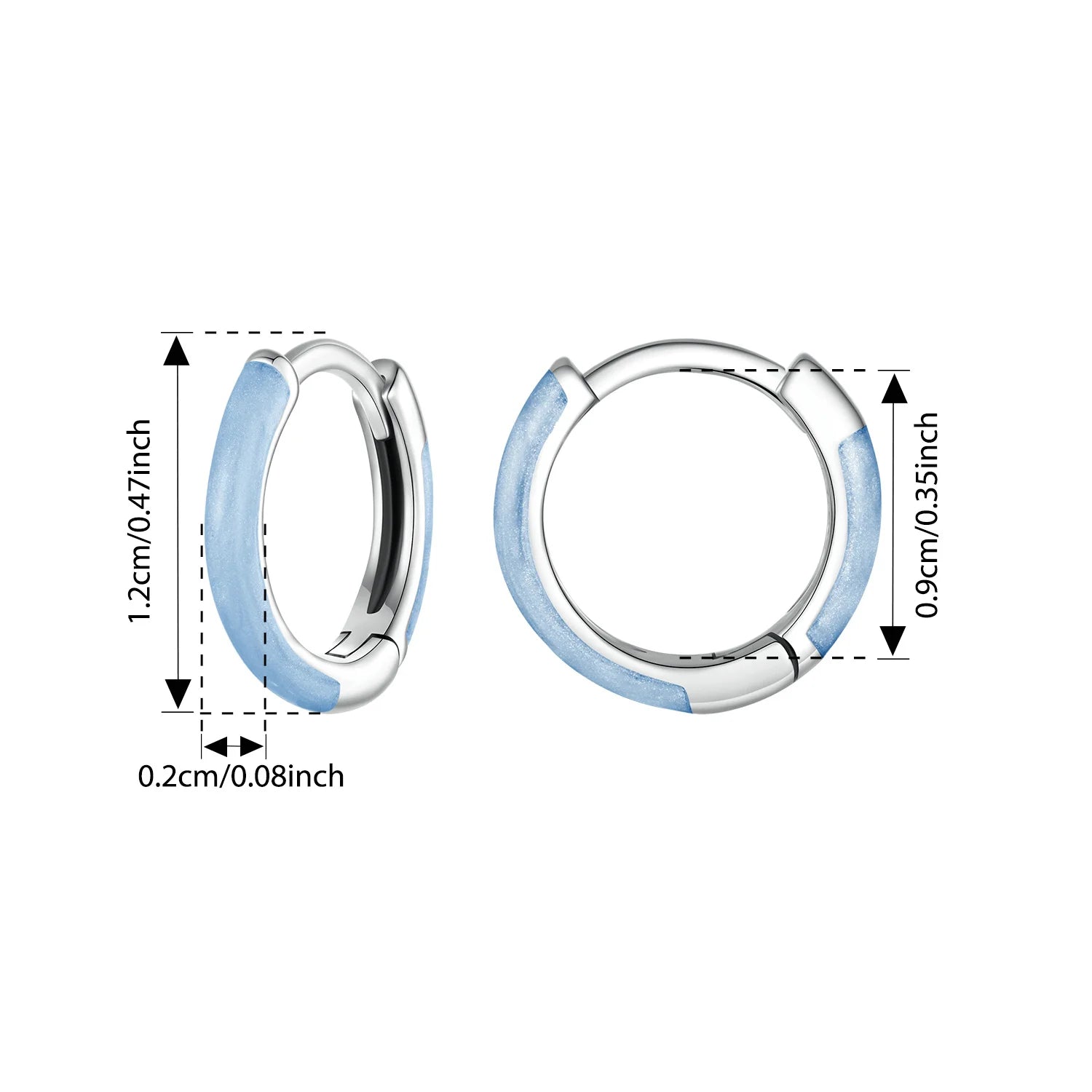 WOSTU 925 Sterling Silver Pink Round Hoop Earrings  Colors Heart Original Cute for Women Girl Daily  Fine Jewelry Birthday Gift