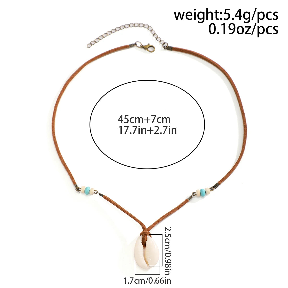 Salircon 2026 Bohemian Simulation Shell Pendant Choker Simple Brown Korean Velvet Clavicle Necklace Men's Casual Party Jewelry