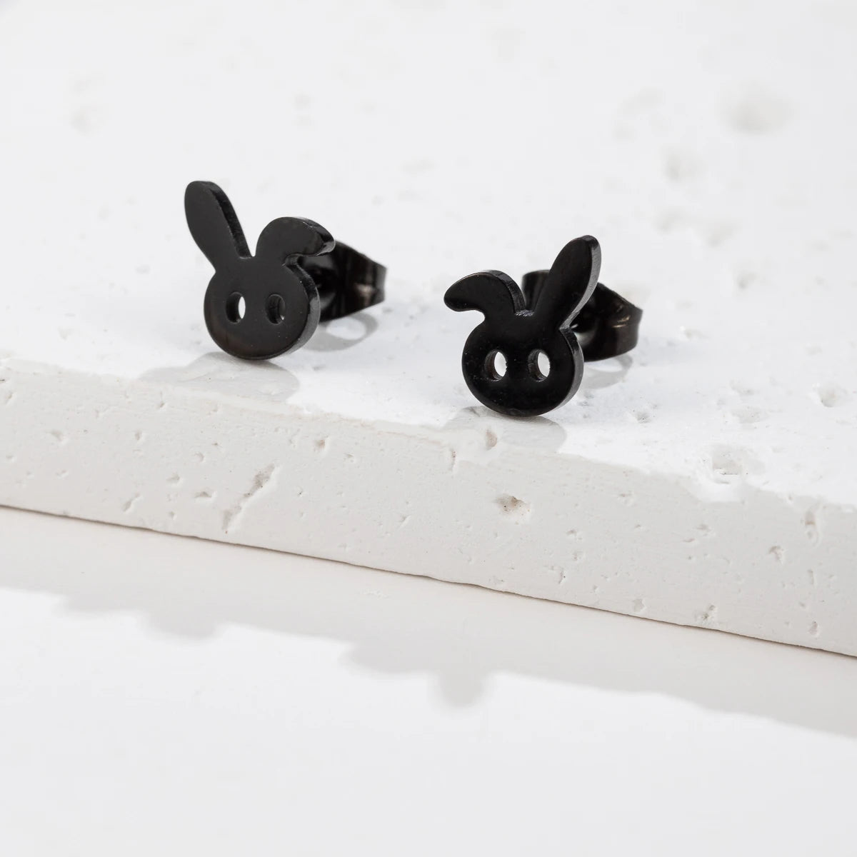 Cute Animal Paw Rabbit Carrot Stainless Steel Earrings Studs Woman Charms Trendy Jewelry Decoration Birthday Party Gift for Girl