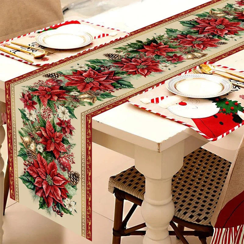 Christmas Table Runner Merry Christmas Decoration For Home Xmas Table Decor 2025 Navidad Notal Noel Ornament Happy New Year 2026