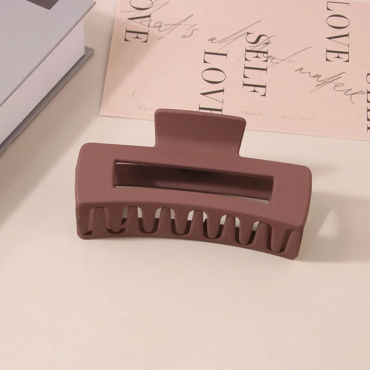 10.5CM Solid Hair Claw Elegant Hairpins Barrette Crab Hair Clips For Women Girls Korean Square Headwear Simple Hair Accessories