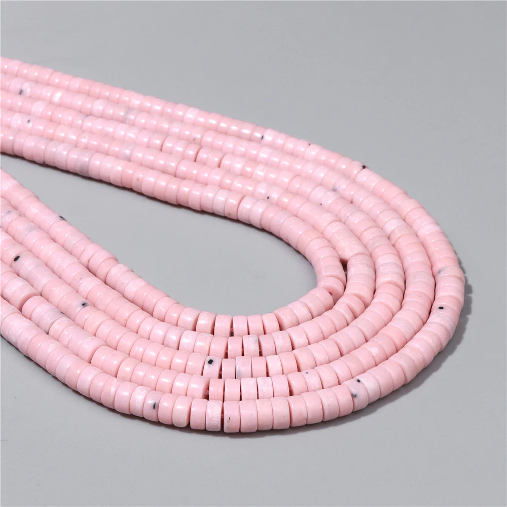 Natural Flat Round Disc Beads 6x3mm Sea Sediment Amethysts Rondelle Spacer Stone Bead For Jewelry Making DIY Bracelet Earrings