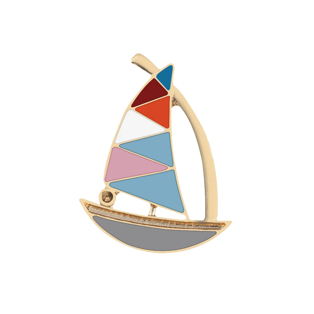 Enjoy Summer Holiday Brooch Cartoon Sea Beach Sunglasses Pins for Friends Drink Cup Ice Cream Tree Enamel Badge Bag Jewelry Gift