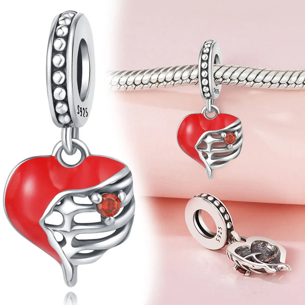 925 Sterling Silver Healthy Teeth Toothbrush Charm Pendant Beads Fit Charms Original Bracelet for Women Jewelry Making