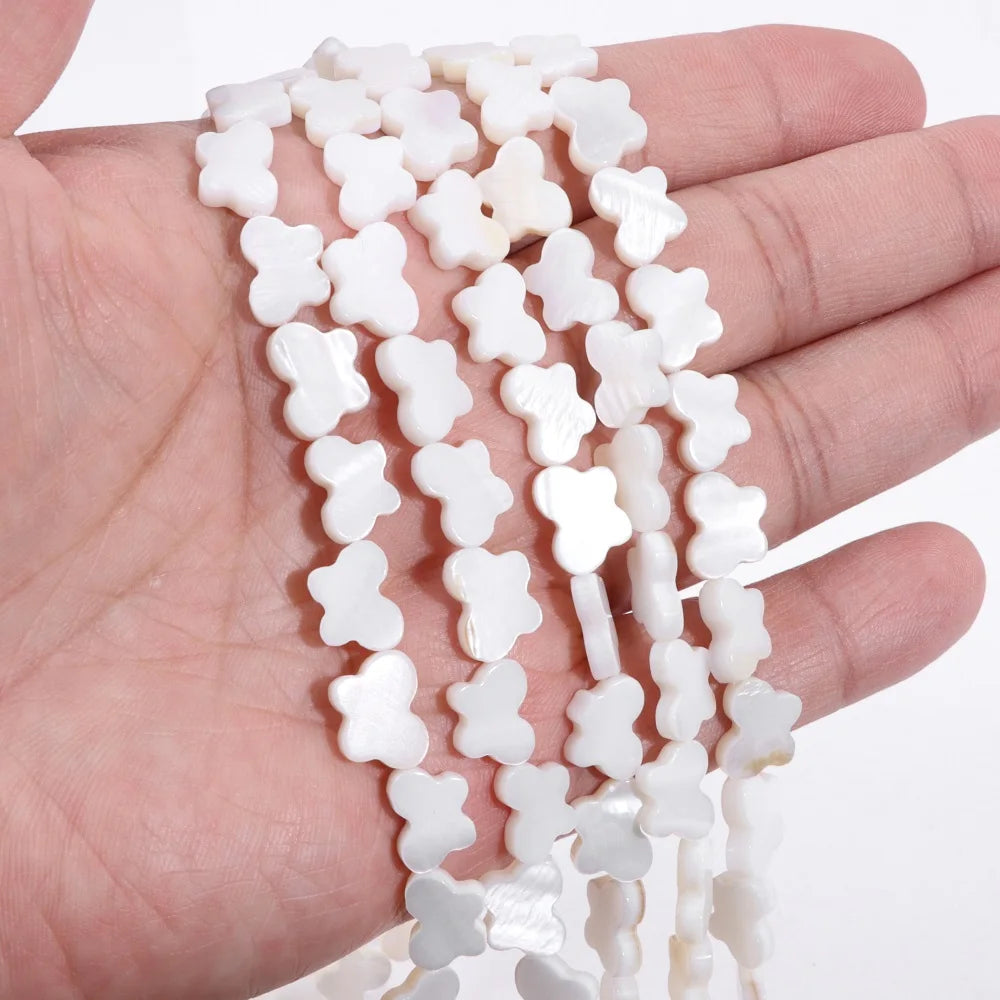 100% Natural Shell Beads White Mother Of Pearl Heart Oval Star Butterfly Irregular Shape Charms Bead For Jewelry Making DIY 15"