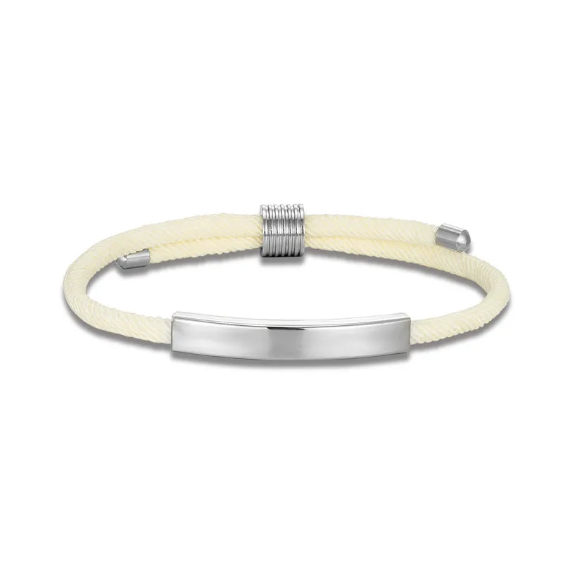 MKENDN Medical Alert Bracelet Personalized Rope Bracelet with Engraving ID & Number Bracelets Minimalist Emergency Jewelry